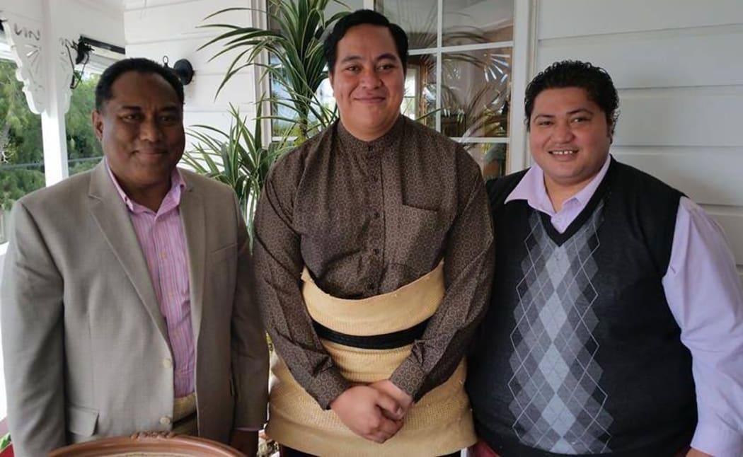 Foundation patron HRH Crown Prince Tupouto’a ‘Ulukalala (centre), President Siosaia Moehau (left) and member Sangster Saulala
