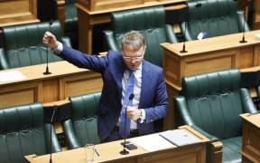 National MP Paul Goldsmith speaks during the final general debate for the 52nd Parliament