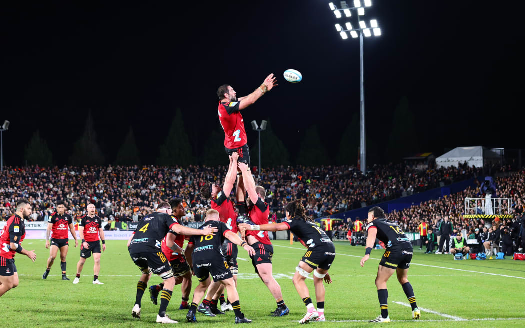 Sam Whitelock of the Crusaders during the Super Rugby Pacific Final against the Chiefs, 2023.