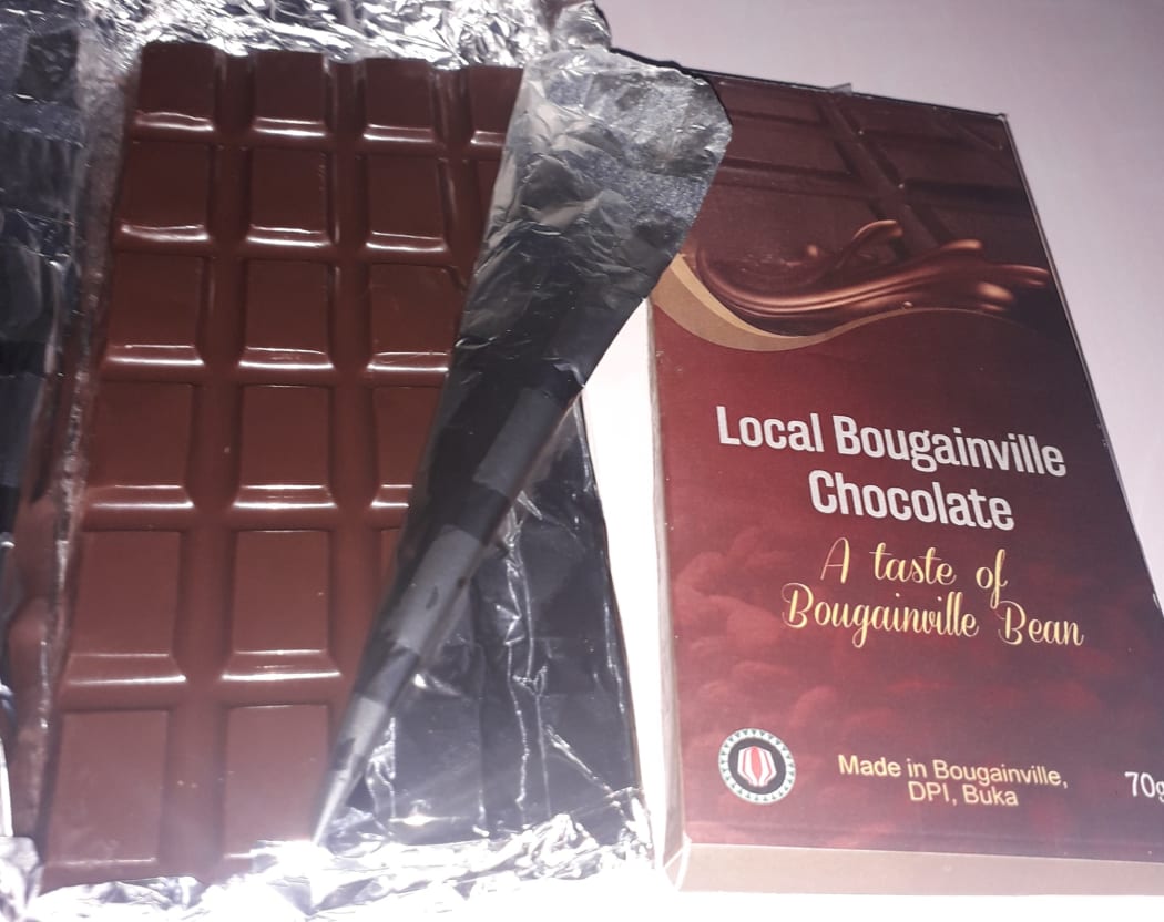 Bougainville chocolate prototype