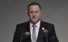 Prime Minister John Key delivers a speech in Istanbul on 23 April.