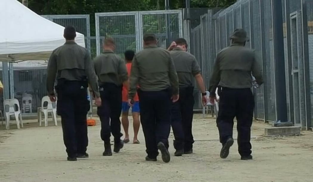 Detention centre guards on Manus Island.