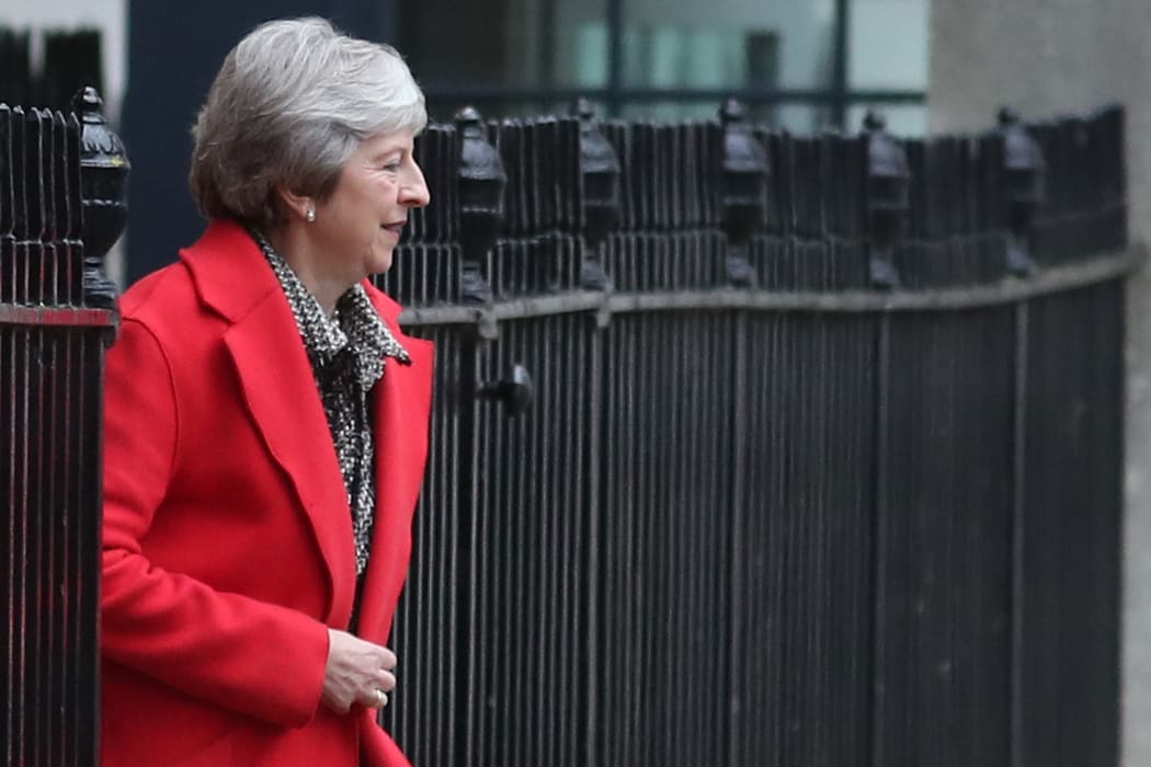 Britain's Prime Minister Theresa May leaves 10 Downing Street in central London on November 16, 2018. -