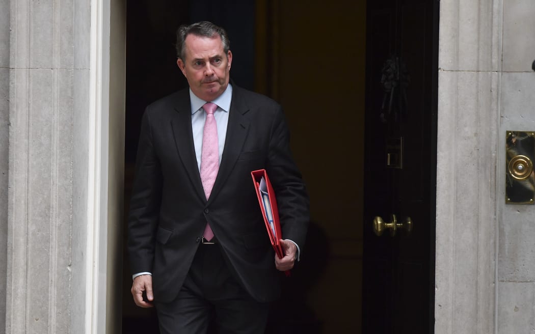 Britain's International Trade Secretary Liam Fox leaving 10 Downing Street, on November 22, 2017.