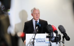 Auckland Mayor Phil Goff talking about the Ports of Auckland safety review.