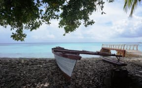 Tuvalu, beach, vaka ama, canoe, Pacific