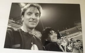 Michael Burgess met Maradona at the 2008 Olympic Games in Beijing.
