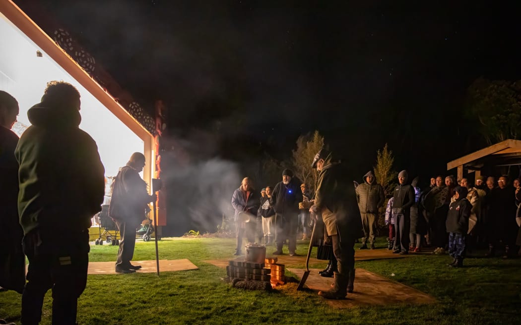 Hautapu ceremony at the National Wildlife Centre Pūkaha's newly opened educational and cultural complex Te Wānanga Taiao in the northern Wairarapa.