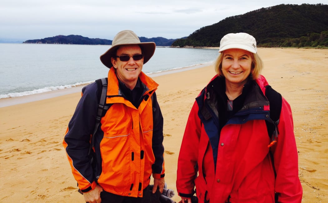 Tourism operators Darryl Wilson and Lucy Hodgson in Abel Tasman National Park.