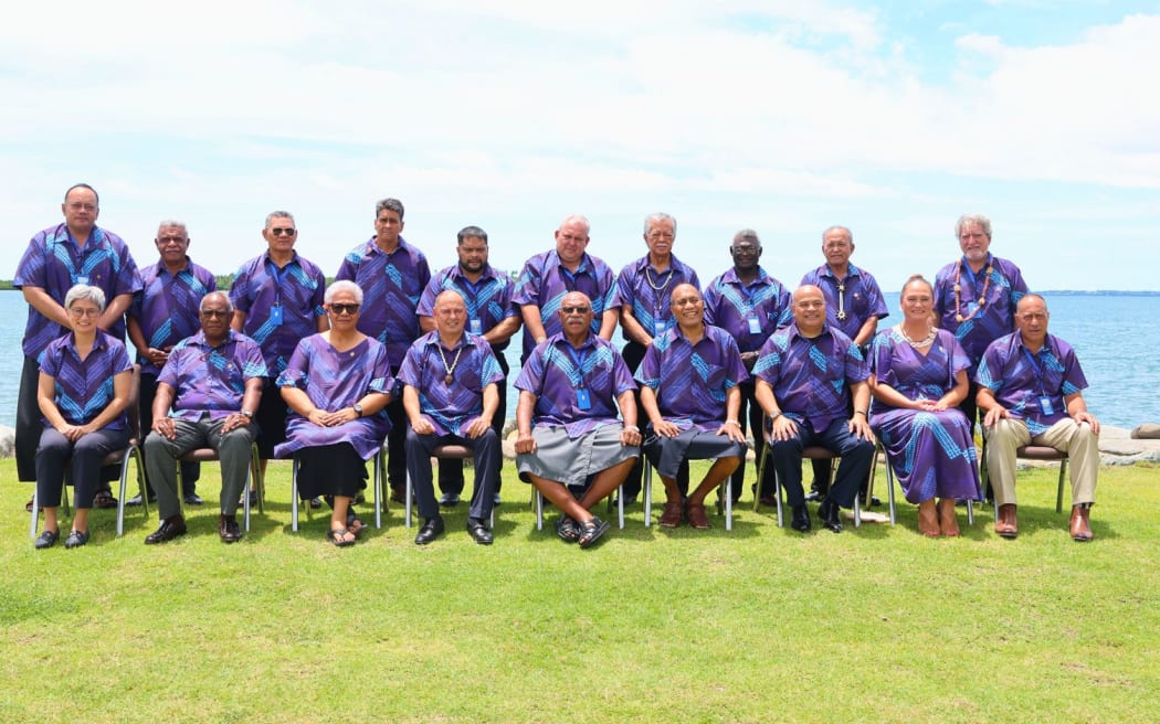 All in the family - Pacific Islands Forum leaders pose for a photograph at a special retreat to chart the way forward for regional unity. Denarau, Fiji 24 February 2023