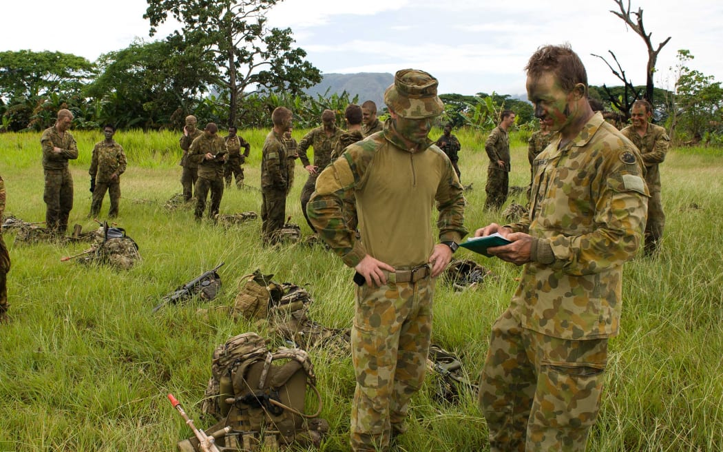 Australian soldiers during a previous training exercise in PNG