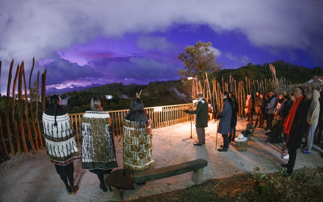 Te Puia hautapu ceremony at Te Whakarewarewa for Matariki.