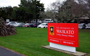 Waikato University sign