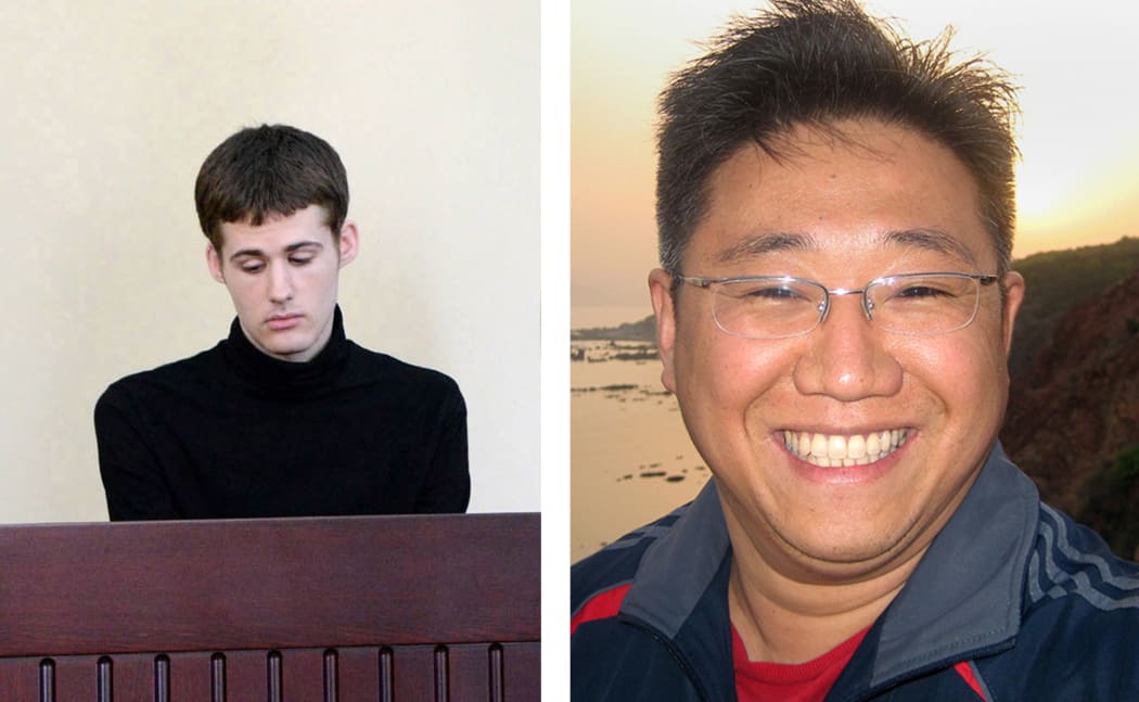 US citizens Matthew Todd Miller (L) and Kenneth Bae (R) have been released from North Korea.