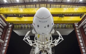 In this image released by Space X, the Crew Dragon spacecraft and the SpaceX Falcon 9 rocket are pictured at Launch Complex 39A on May 21, 2020.
