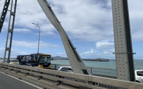 Damage on Auckland Harbour Bridge, 9 September