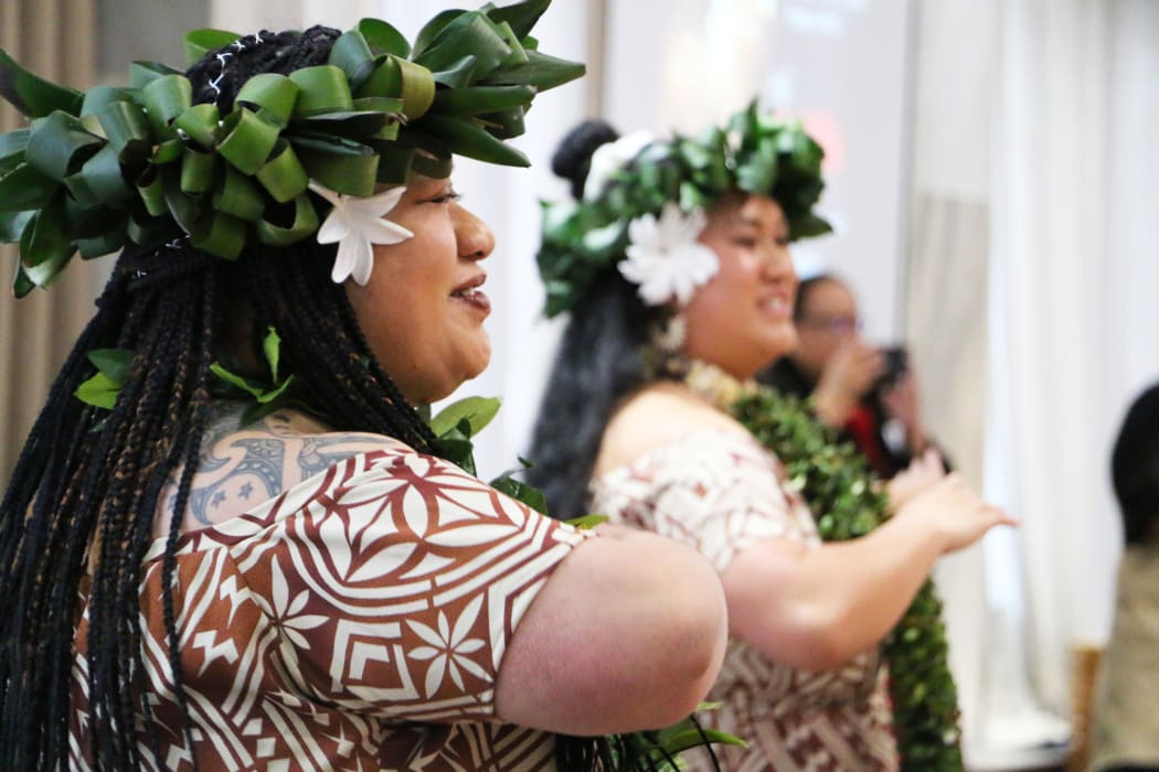 Dancers at the first Turou -'Ava ceremony for new Pasifika MPs at parliament. 30 November 2020.