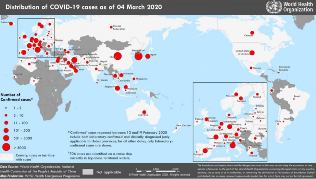 Covid19 timeline Virus's spread across the globe RNZ News