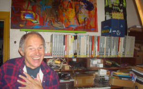 Chris Knox with his tapes