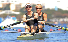 Hamish Bond and Eric Murray on their way to Olympic gold, Rio 2016.