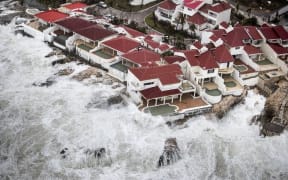 Damage from Hurricane Irma can be seen on the Dutch Caribbean island of Sint Maarten.