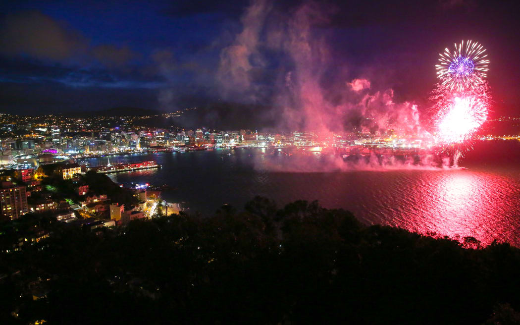 Fireworks light up the Capital.