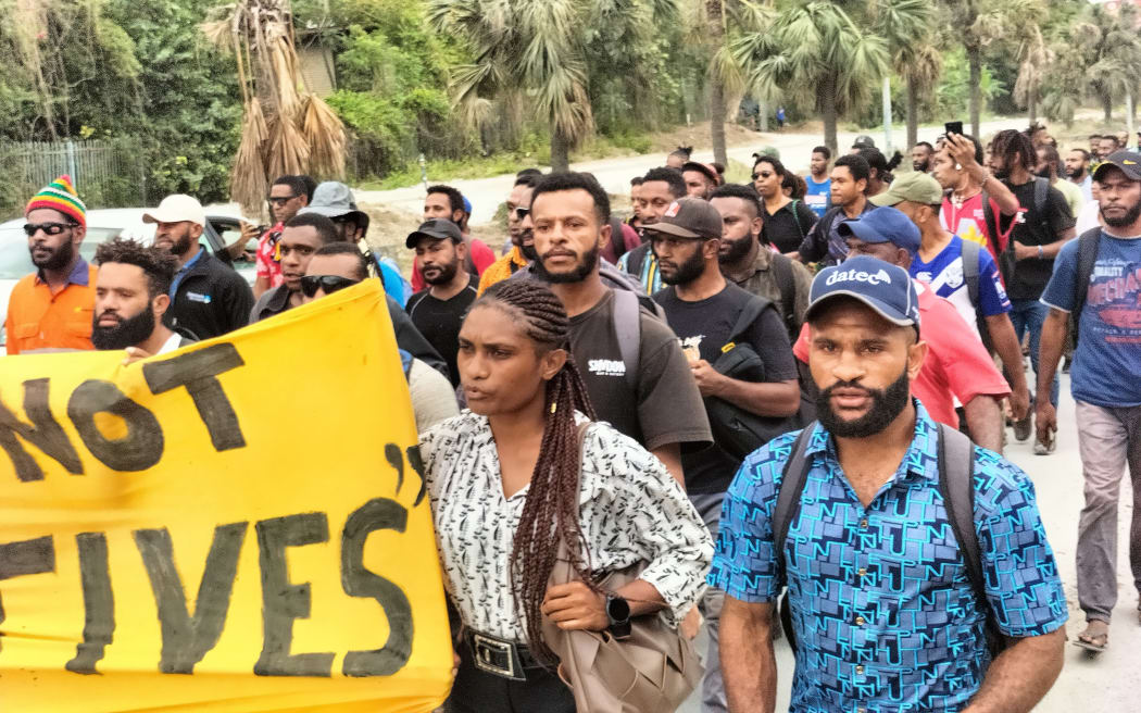 UPNG students protest over offensive comments.