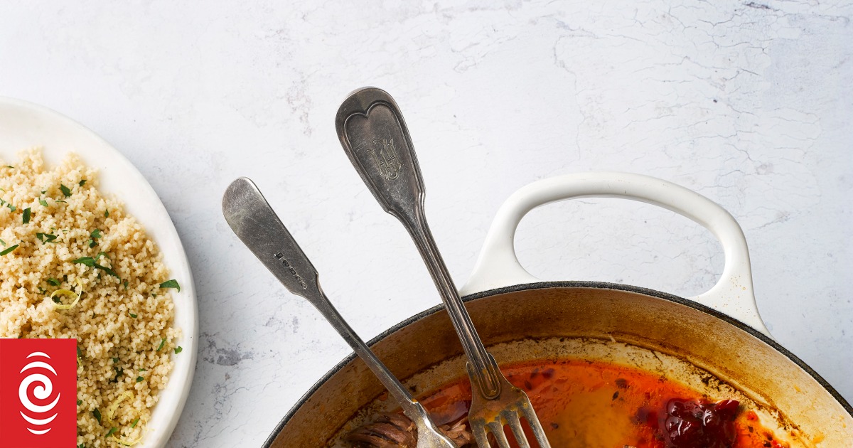 Slow cooked harissa lamb shoulder RNZ