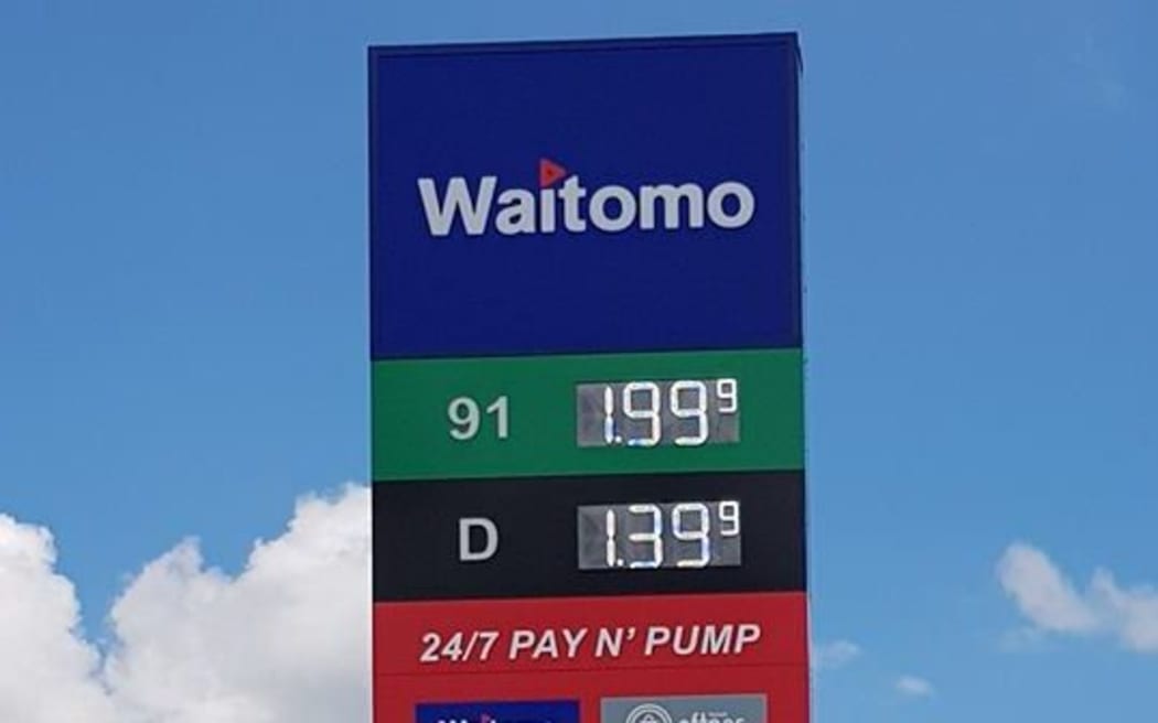 Waitomo fuel prices are below $2.00 a litre. 18 November 2018.