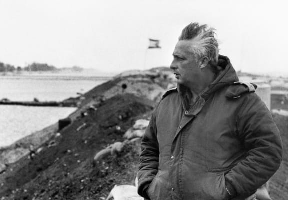Ariel Sharon on the Right Bank of the Suez Canal in 1974.