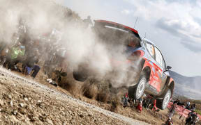 Haydon Paddon - competing at the Mexico round of the WRC.