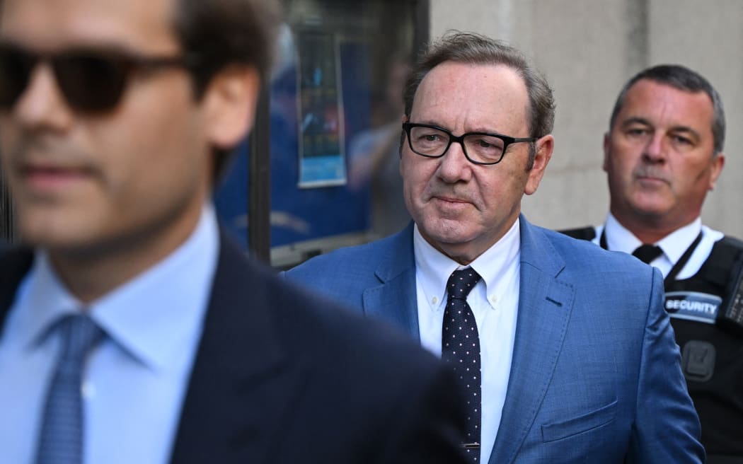 US actor Kevin Spacey arrives to the Old Bailey in London on 14 July, 2022.
