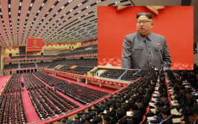 North Korean leader Kim Jong-Un during the 5th Conference of the Workers' Party of Korea.