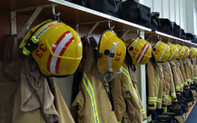 New Zealand fire crews' equipment at Richmond Fire Station.