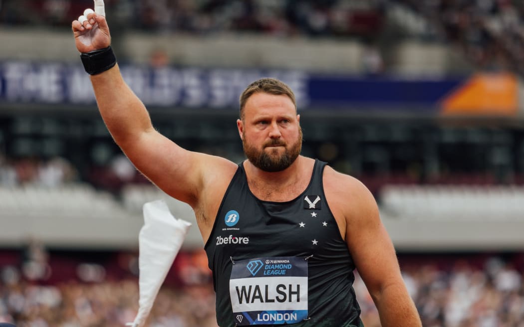 Tom Walsh competing at the London Diamond League meet.