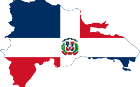 Flag map of the Dominican Republic