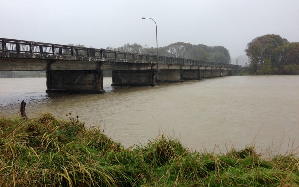 Bridge over Uawa River at Tolaga Bay on Monday morning.
