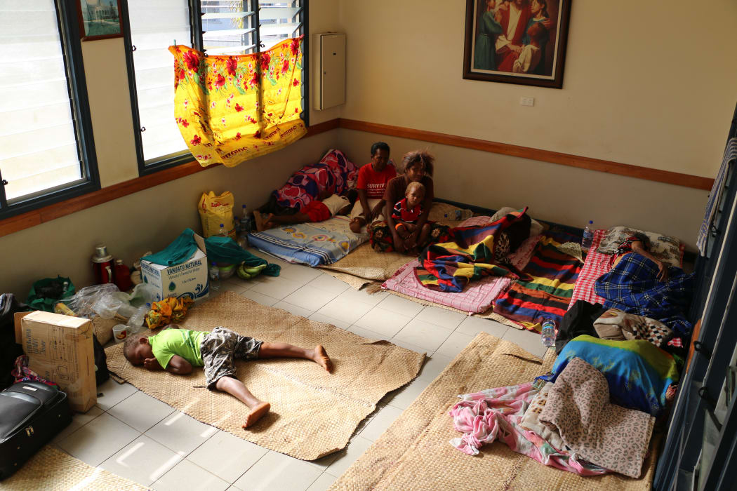 One of the rooms at the special needs evacuation centre in the Mormon church facility compound on Espiritu Santo.
