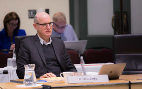 Chris Darby at a Council meeting about the Unitary Plan. 10 August 2016.