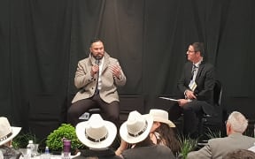 Joseph Parker at the NZ First conference.