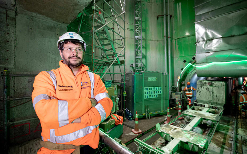 Michele Petris is working on the tunnel boring machine for the central interceptor.