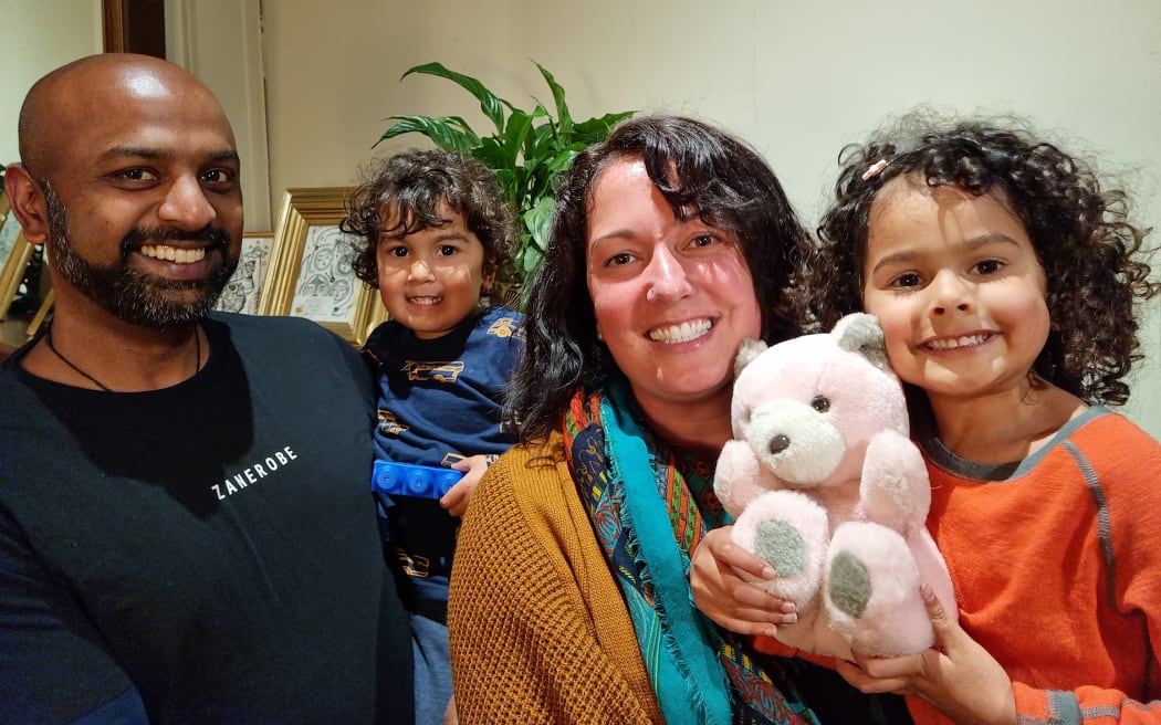 Duane, Roman, Kirsty and Indie Fernandes have bought a house in the cohousing development and moved to the region from Tauranga.