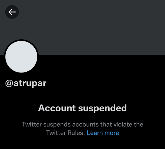 Le compte du journaliste Aaron Rupar était parmi d'autres suspendus.