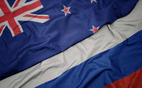 Flag of russia and new zealand.