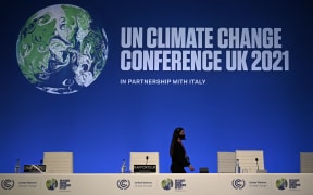 Final preparations are made for the start of The Procedural Opening of the COP26 UN Climate Change Conference in Glasgow, Scotland
