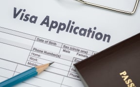 Visa application form to travel Immigration a document Money for Passport Map and travel plan