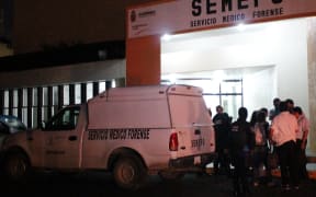 A truck with bodies arrives at the forensic medicine service facility in Chilpancingo, Guerrero state.
