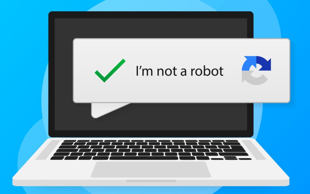 Captcha I'm not a robot vector computer code. Vector illustration.