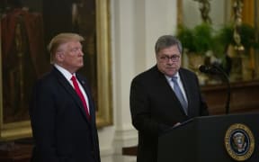 United States Attorney General William P. Barr speaks during an East Room ceremony with US President Donald Trump at the White House in Washington on 9 September, 2019.