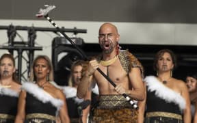 Ngāti Koraha perform kapa haka at Expo 2020.